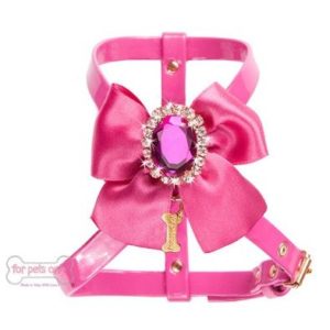 For Pets Only-Diamond Love Harness- Fuchsia