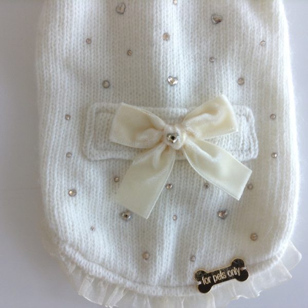 For Pets Only-sparkling Wool Coat Off-white Exclusive Collection - Image 3