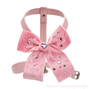 For Pets Only-Velvet Diamond Hearts Harness Limited Edition