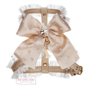For Pets Only-Love Dots Harness Beige