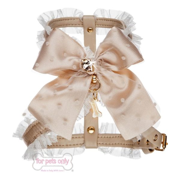 For Pets Only-Love Dots Harness Beige