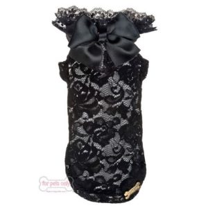 For Pets Only Dark Lace Black T-shirt