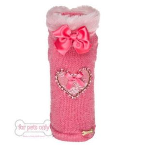 For Pets Only My Pink Heart Sweater