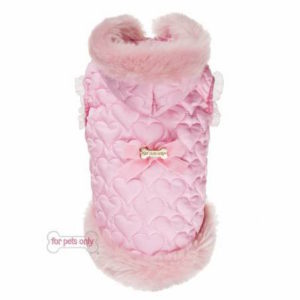 For Pets Only Pink Hearts Raincoat