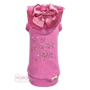 For Pets Only-Kiss Me Fuchsia Wool Pull