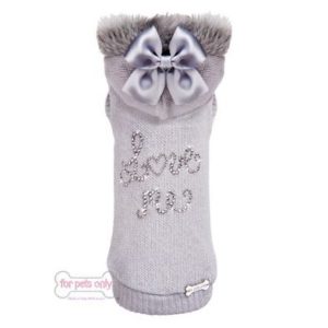 For Pets Only-Love Me Grey Wool Pull