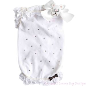 For Pets Only-Lace Top Mouse White T-shirt Limited Edition