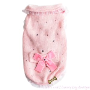 For Pets Only-Sparkling Wool Coat Pink- Exclusive Collection