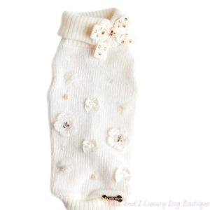 For Pets Only-White Promise Sweater Exclusive Collection