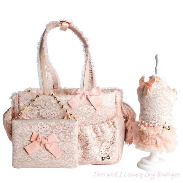 For Pets Only-Vintage Lace Bag Peach Limited Edition - Image 2