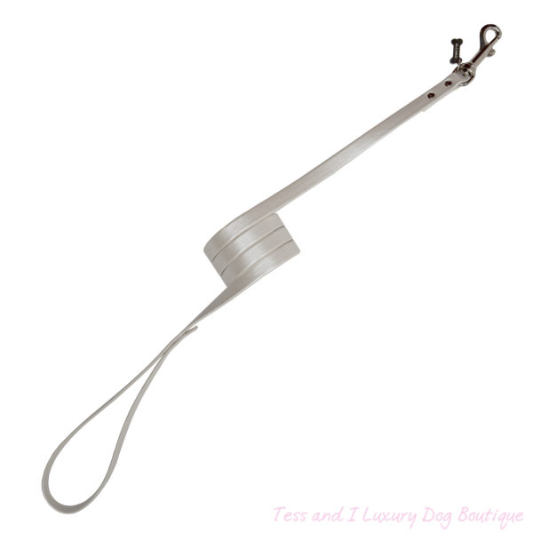 FOR PETS ONLY-PLAIN LEASH CREAM-SILVER