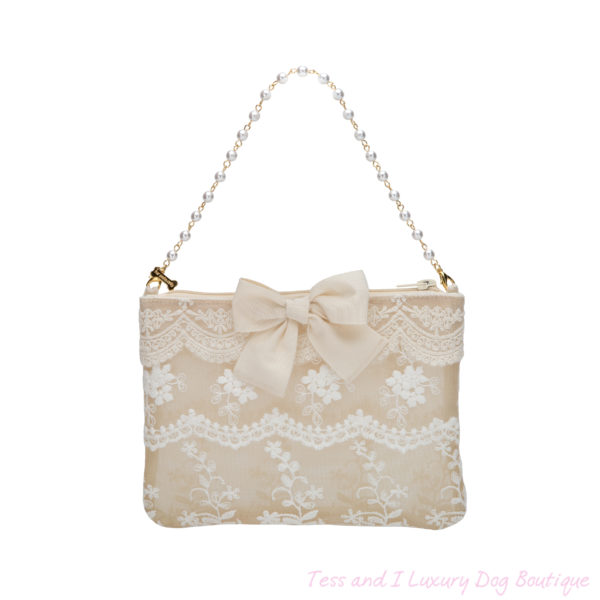 FOR PETS ONLY-LACE EXPLOSION POCHETTE BEIGE-LIMITED EDITION
