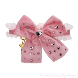 FOR PETS ONLY-DIAMOND HEARTS COLLAR PINK-LIMITED EDITION