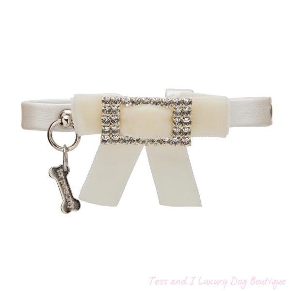 FOR PETS ONLY-OFF WHITE BIJOUX COLLAR LIMITED EDITION