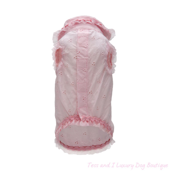 FOR PETS ONLY-PINK BRODERIE ANGLAISE DRESS-LIMITED EDITION - Image 3