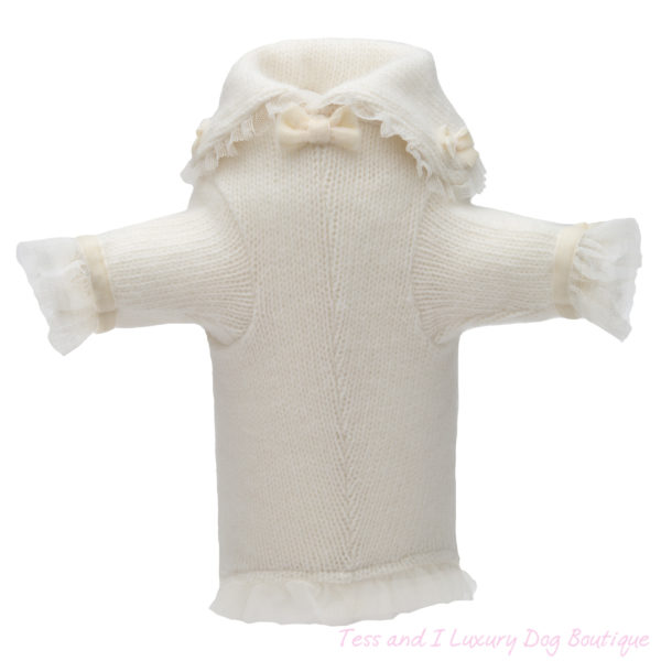FOR PETS ONLY-MY SWEET VELVET BOWS CREAM SWEATER-LIMITED EDITION - Image 4