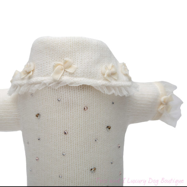 FOR PETS ONLY-MY SWEET VELVET BOWS CREAM SWEATER-LIMITED EDITION - Image 3