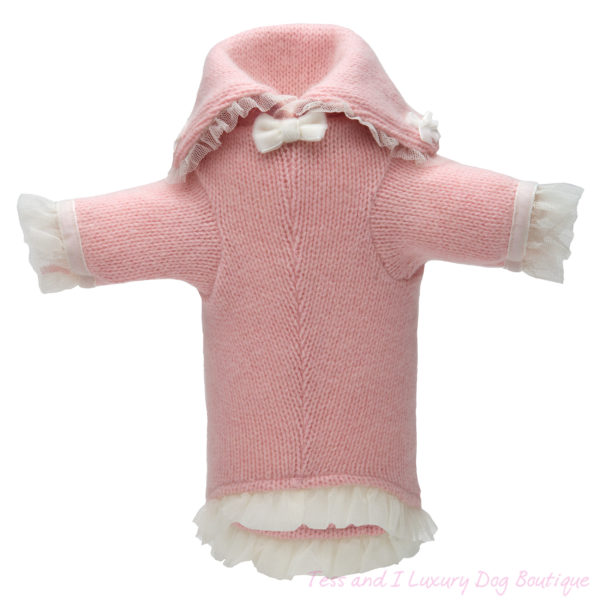 FOR PETS ONLY-MY SWEET VELVET BOWS SWEATER PINK-LIMITED EDITION - Image 2