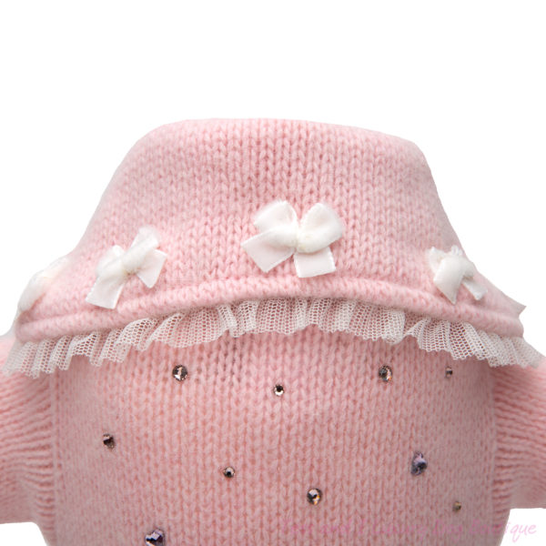 FOR PETS ONLY-MY SWEET VELVET BOWS SWEATER PINK-LIMITED EDITION - Image 3