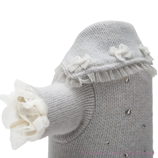 FOR PETS ONLY-MY SWEET VELVET BOWS SWEATER PEARL GREY-LIMITED EDITION - Image 5