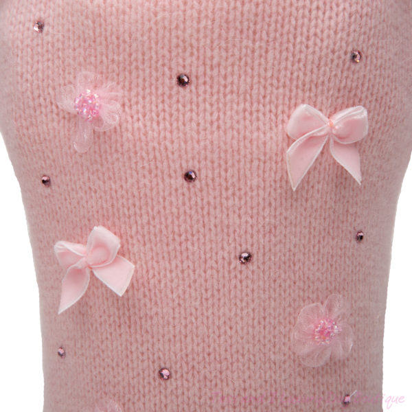 FOR PETS ONLY-SPARKLING POM POM PINK SWEATER-LIMITED EDITION - Image 3