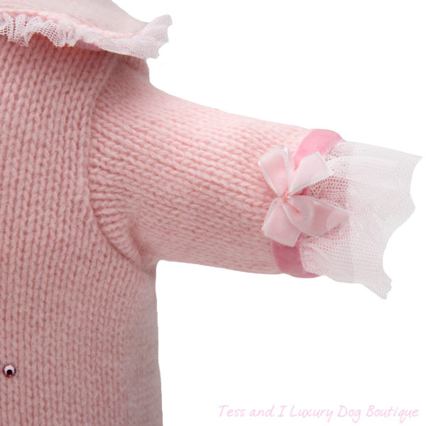 FOR PETS ONLY-SPARKLING POM POM PINK SWEATER-LIMITED EDITION - Image 4