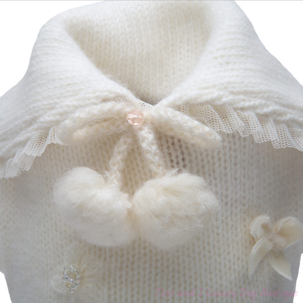 FOR PETS ONLY-SPARKLING POM POM CREAM SWEATER-LIMITED EDITION - Image 2