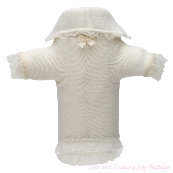 FOR PETS ONLY-SPARKLING POM POM CREAM SWEATER-LIMITED EDITION - Image 5