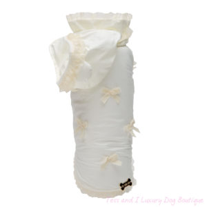 FOR PETS ONLY-OFF-WHITE BOWS RAINCOAT- LIMITED EDITON