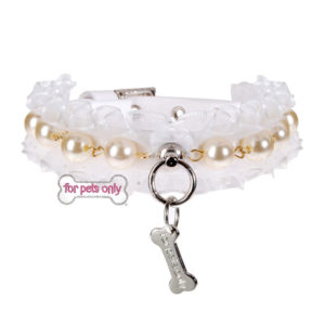 FOR PETS ONLY-BABY DOLL COLLAR WHITE-COUTURE