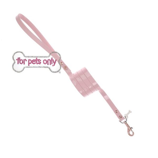 FOR PETS ONLY-SUPER CHIC LEASH PINK-COUTURE