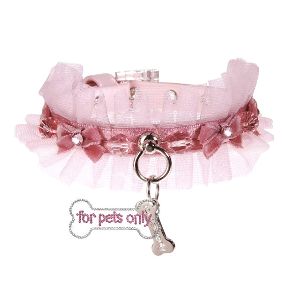 FOR PETS ONLY-BON BON COLLAR PINK-COUTURE