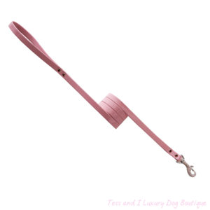 FOR PETS ONLY-SUPER CHIC LEASH WITH PINK OPAL HOOK -COUTURE