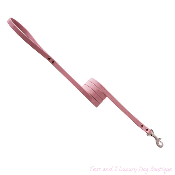 FOR PETS ONLY-SUPER CHIC LEASH WITH PINK OPAL HOOK -COUTURE