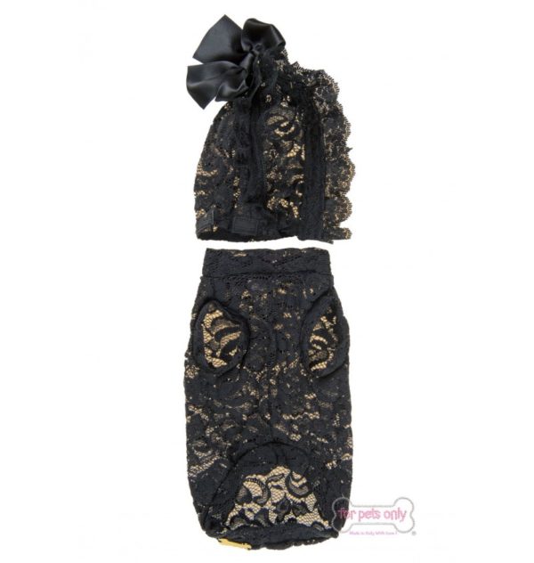 For Pets Only Dark Lace Black T-shirt - Image 3
