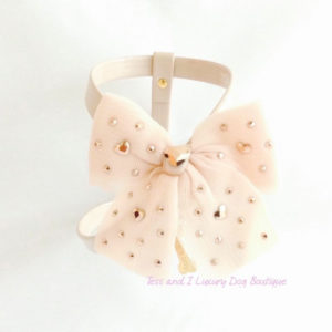 For Pets Only- Diamond Hearts Harness Nude- Limited Edition