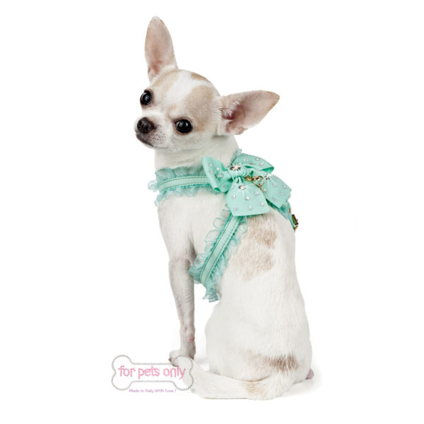 FOR PETS ONLY-DIAMOND HEARTS AQUA HARNESS - Image 2