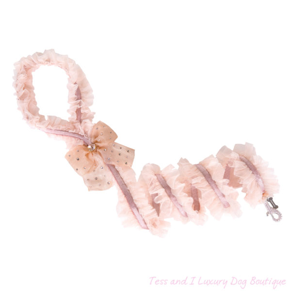 FOR PETS ONLY- LINGERIE BOW NUDE LEASH-COUTURE COLLECTION