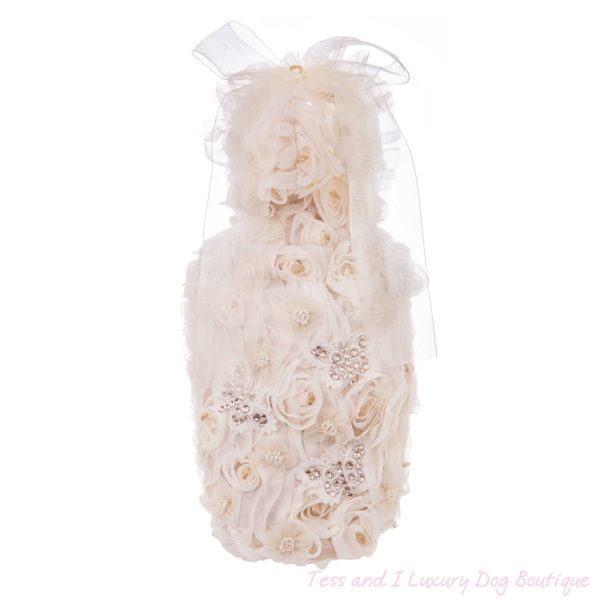 FOR PETS ONLY- NATURAL LOVE WHITE BOMBER-COUTURE COLLECTION