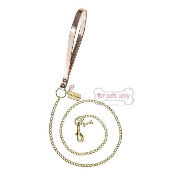 FOR PETS ONLY-CHAIN LEAD ROSE GOLD