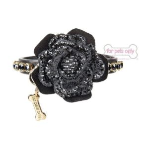 FOR PETS ONLY-ROSE NOIR COLLAR-BLACK