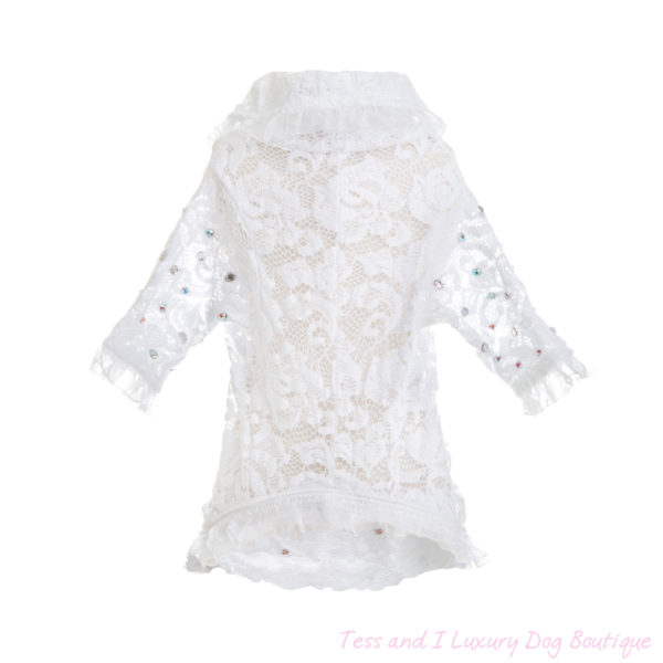 FOR PETS ONLY-MY SPARKLING WHITE LACE TOP-LIMITED EDITION - Image 2