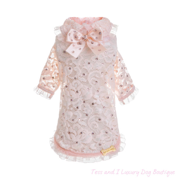 FOR PETS ONLY-MY SPARKLING PINK LACE TOP-LIMITED EDITION
