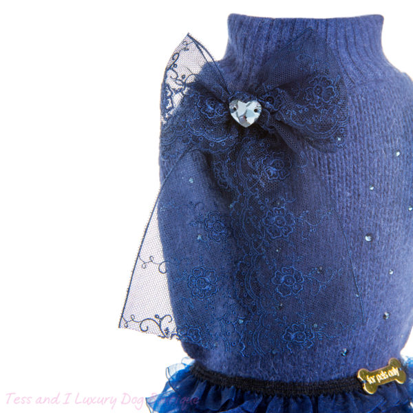 FOR PETS ONLY-CHARMANT BLUE WOOL DRESS-LIMITED EDITION - Image 2