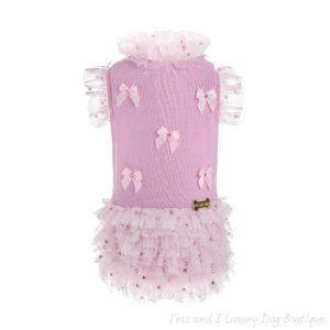 FOR PETS ONLY-BABY PINK RUCHES DRESS-LIMITED EDITION