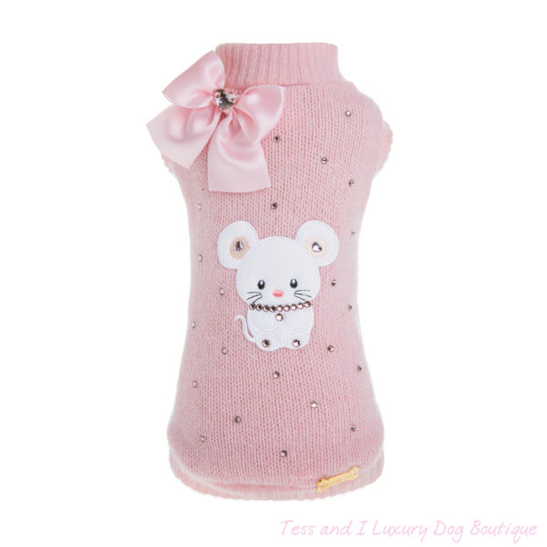 FOR PETS ONLY-MY DIAMOND TOPOMIO PULL PINK WOOL-LIMITED EDITON