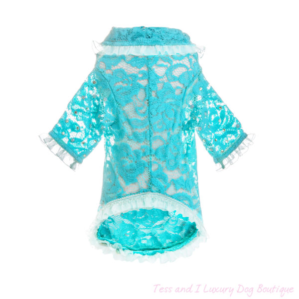 FOR PETS ONLY-MY SPARKLING TURQUOISE LACE TOP-LIMITED EDITON - Image 2