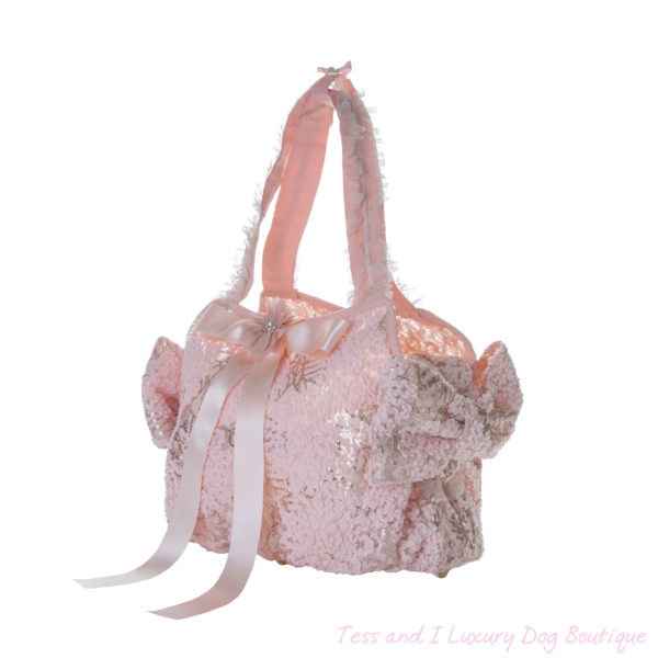 FOR PETS ONLY-NUDE  DOLL LACE BOW CARRY BAG- COUTURE COLLECTION