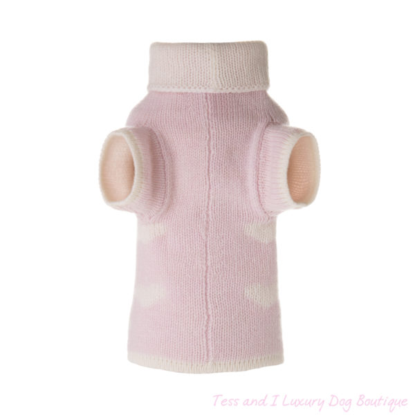 FOR PETS ONLY-PINK HEART REVERSIBLE CASHMERE PULL-LIMITED EDITION - Image 2