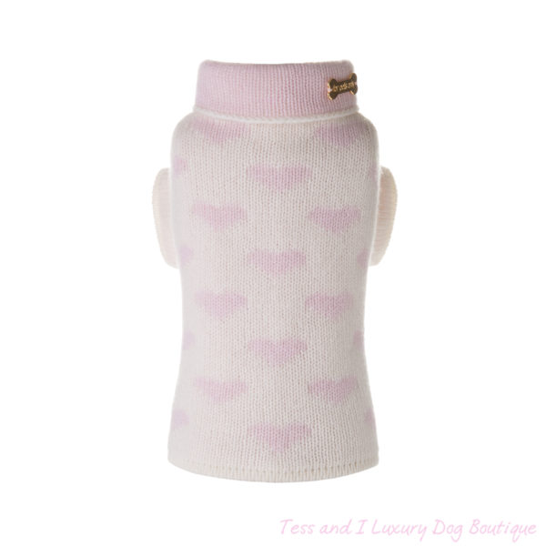 FOR PETS ONLY-PINK HEART REVERSIBLE CASHMERE PULL-LIMITED EDITION - Image 3